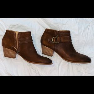 Brown Suede Booties